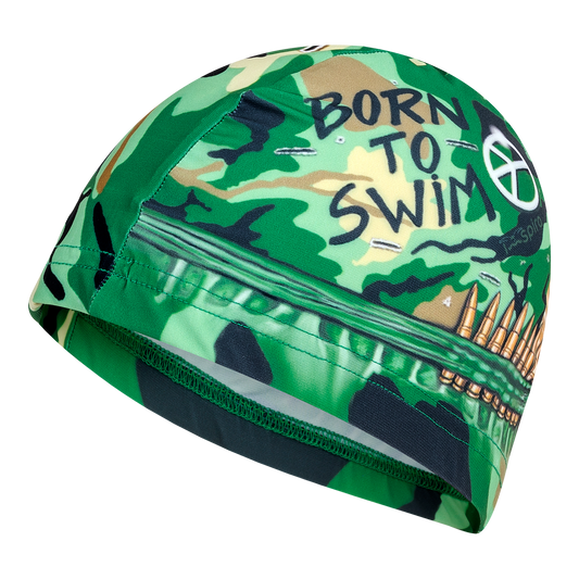 Gorro de Tela Born To Swim | Verde | Full Metal Jacket