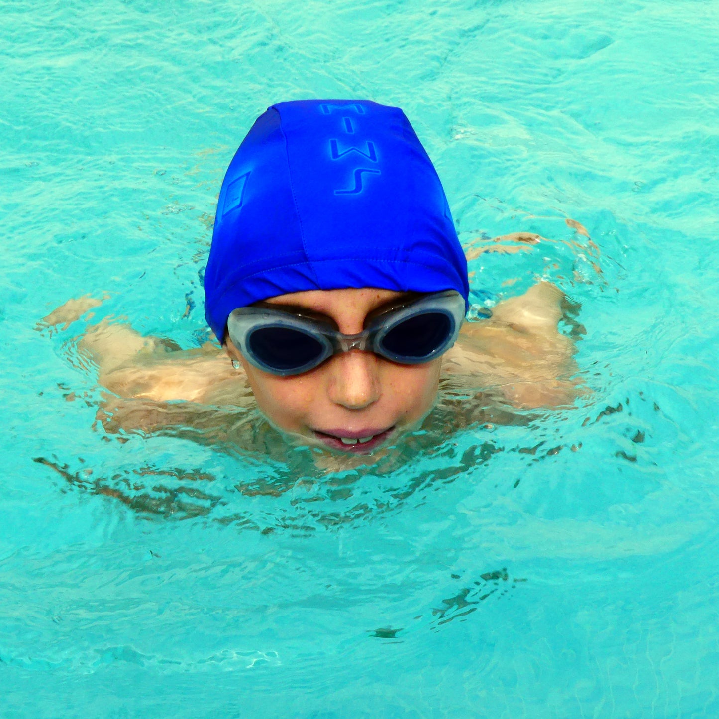 Gorro de Tela Swim Station Azul